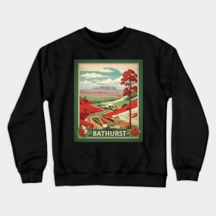 Bathurst Australia Vintage Travel Poster Tourism Crewneck Sweatshirt